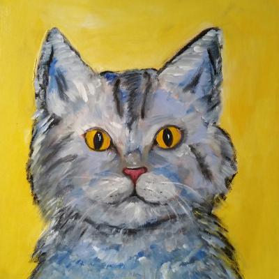 Frey Sylvia Cat 40x40cm Acryl